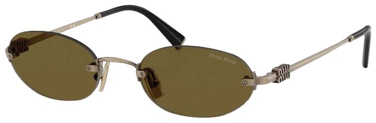 Miu Miu Oval Sunglasses Brown