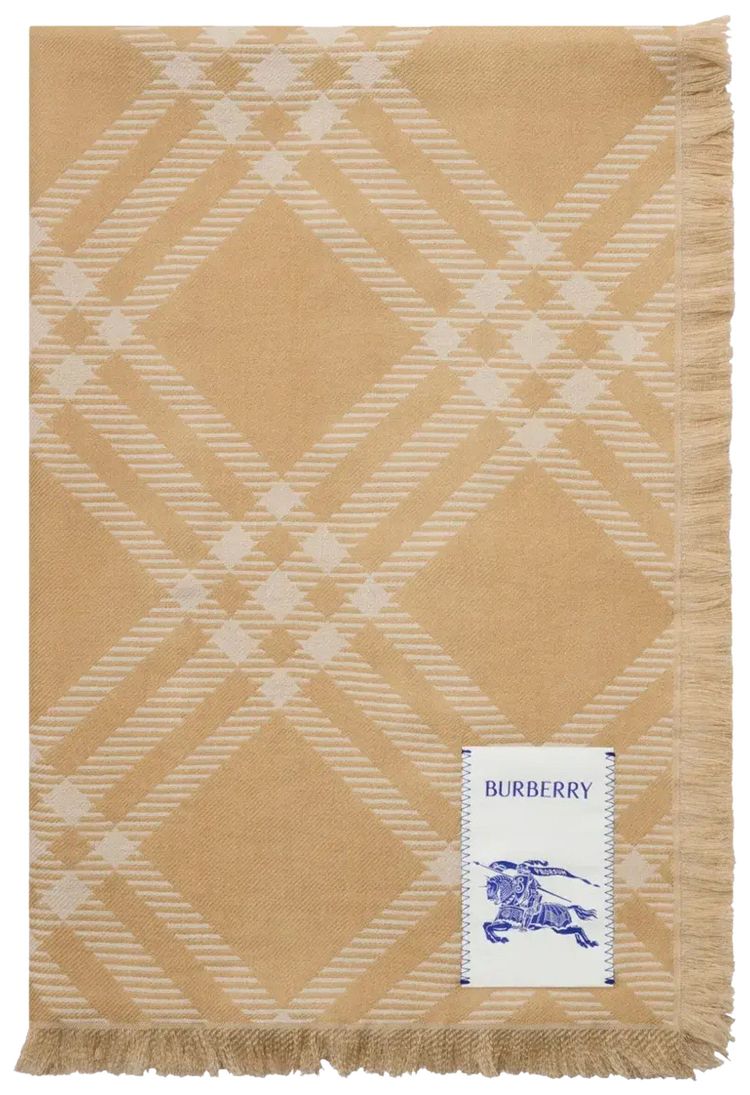Burberry Check Scarf SandEcru