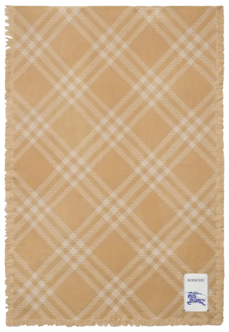 Burberry Check Scarf SandEcru