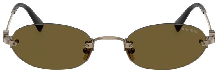 Miu Miu Oval Sunglasses Brown