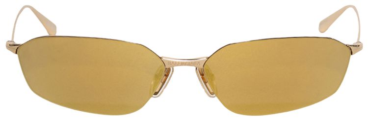 Balenciaga Oval Sunglasses Gold