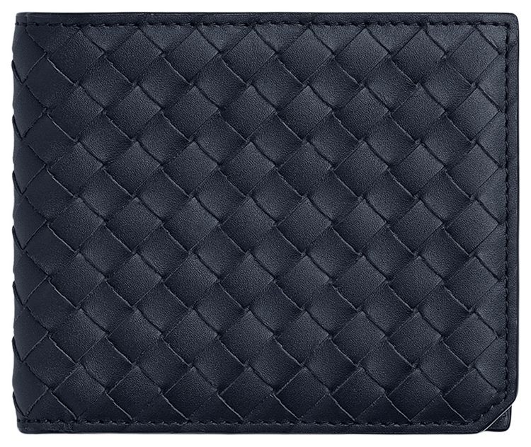 Bottega Veneta Intrecciato Piccolo Bi Fold Wallet SpaceSilver