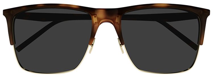 Saint Laurent Rectangular Sunglasses Shiny MediumShiny Light Gold