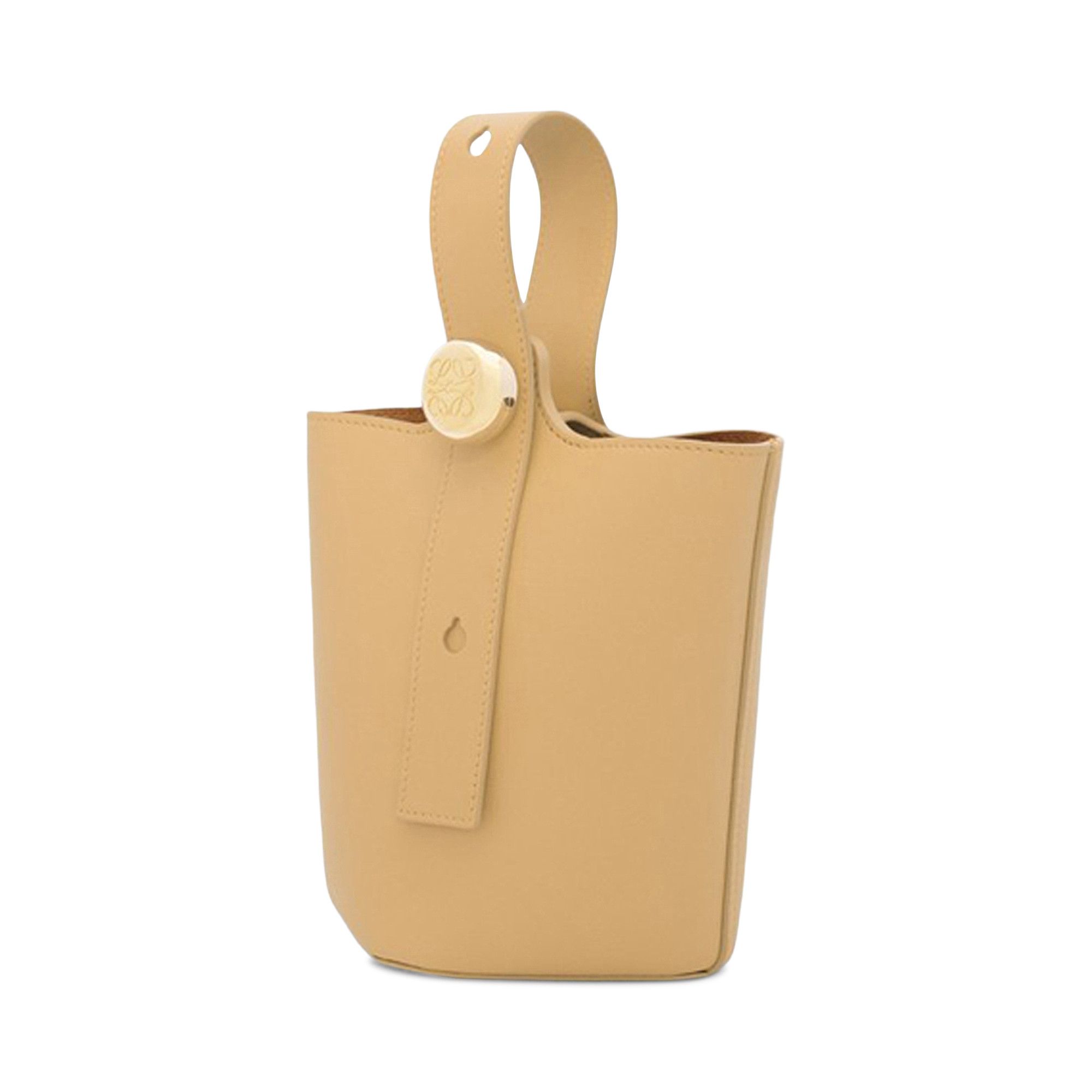 【LOEWE 】Pebble Mini Leather Bucket BagーDark Butter Pebble Mini leather bucket bag in brown - Loewe | Mytheresa