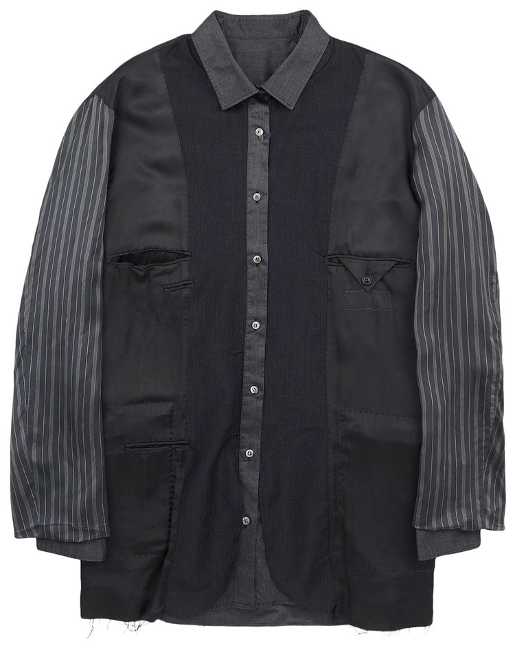 Maison Margiela Patchwork Inside Out Jacket Charcoal