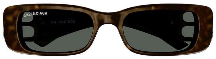 Balenciaga Rectangular Sunglasses HavanaGold