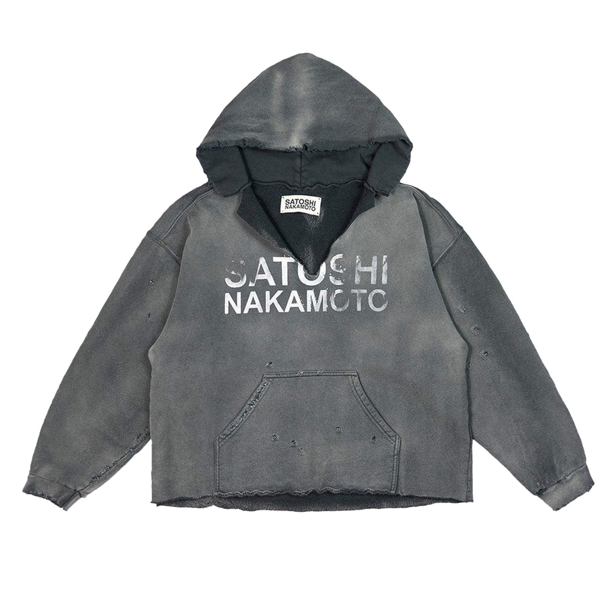 Buy Satoshi Nakamoto Destructo Hoodie 'Washed Black