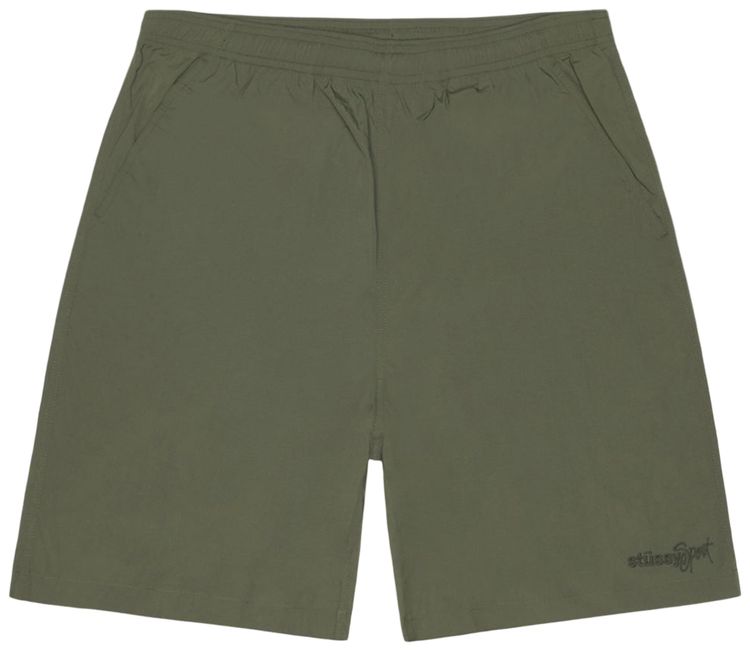 Stussy Nylon Court Short Olive
