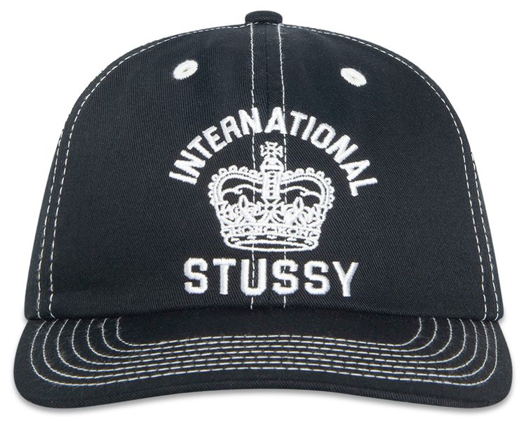 Stussy Mid Depth International Crown Strapback Black