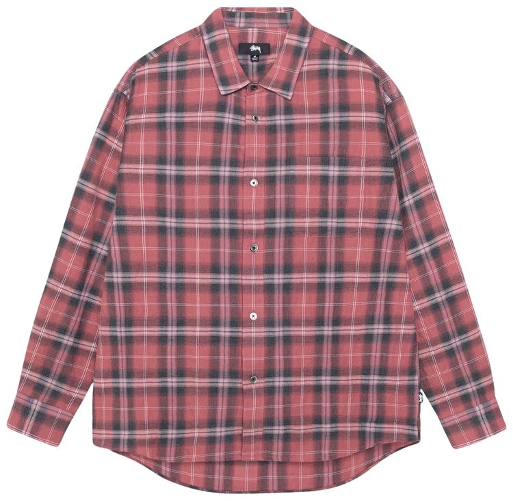 Stussy Beach Plaid Shirt Red