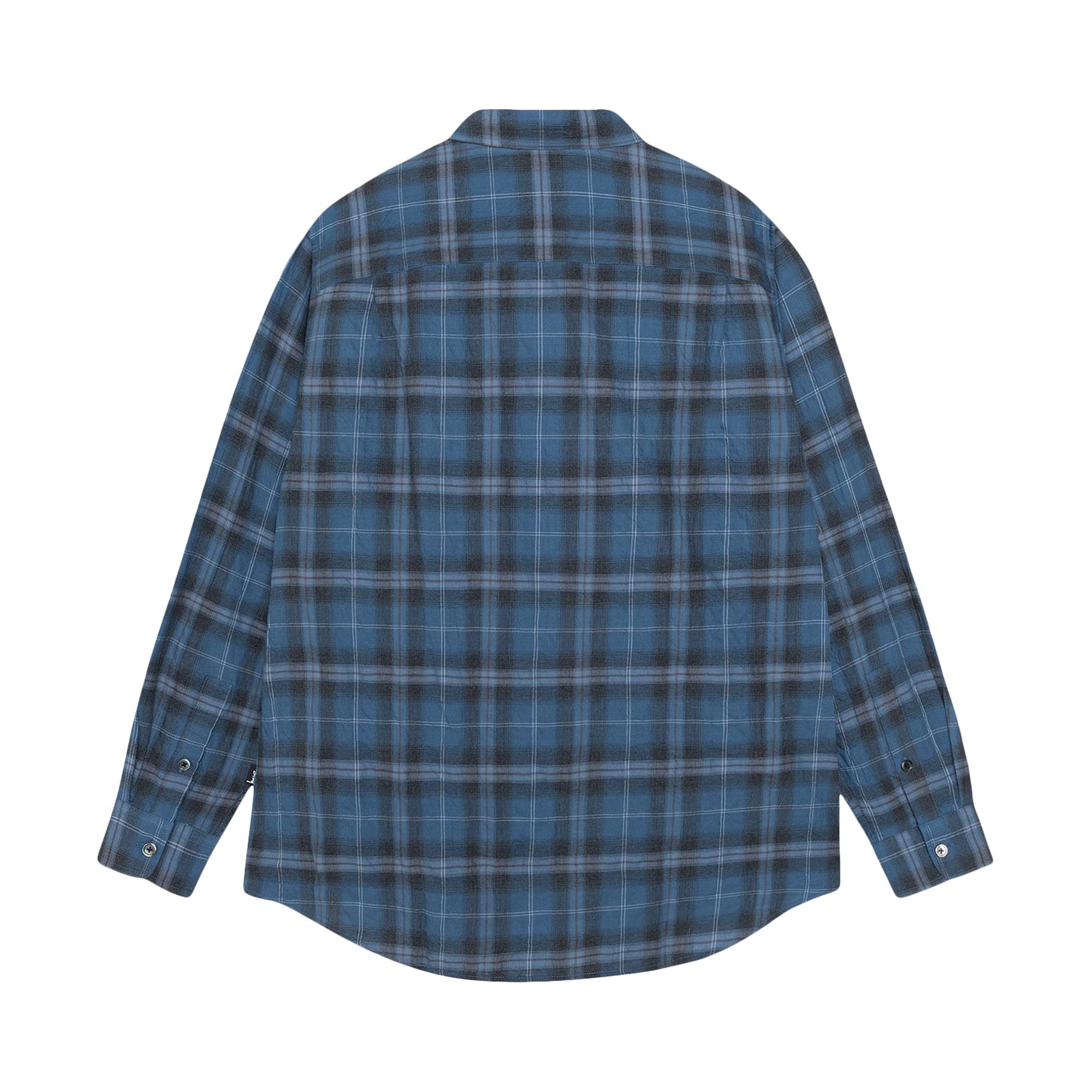 Buy Stussy Beach Plaid Shirt 'Blue' - 1110358 BLUE | GOAT