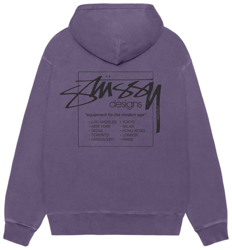 Stussy Modern Age Hoodie Pigment Dyed Grape