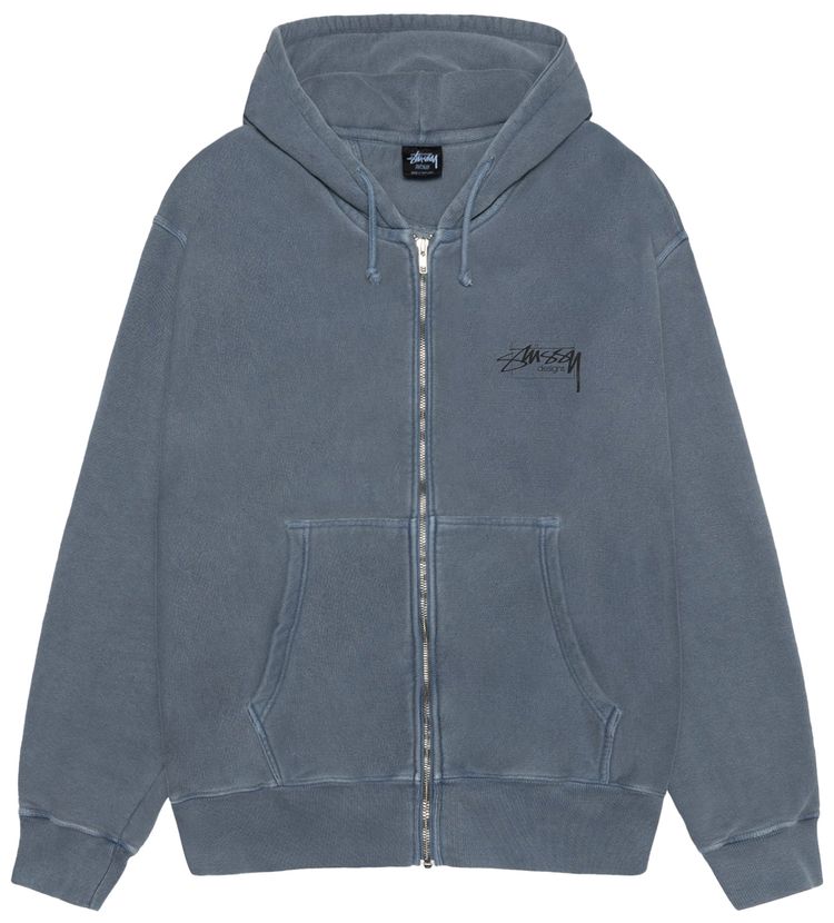 Stussy Modern Age Zip Hoodie Pigment Dyed Navy