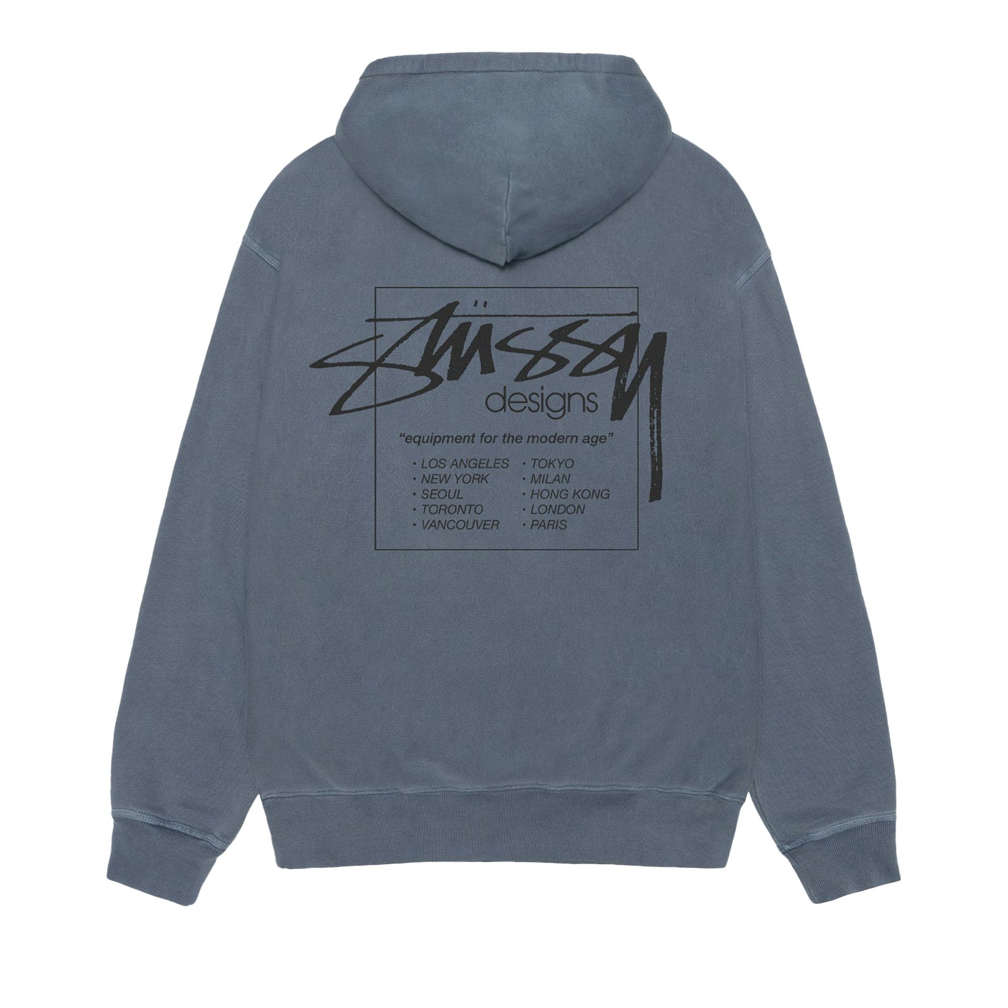 Buy Stussy Modern Age Zip Hoodie Pigment Dyed 'Navy' - 1975079