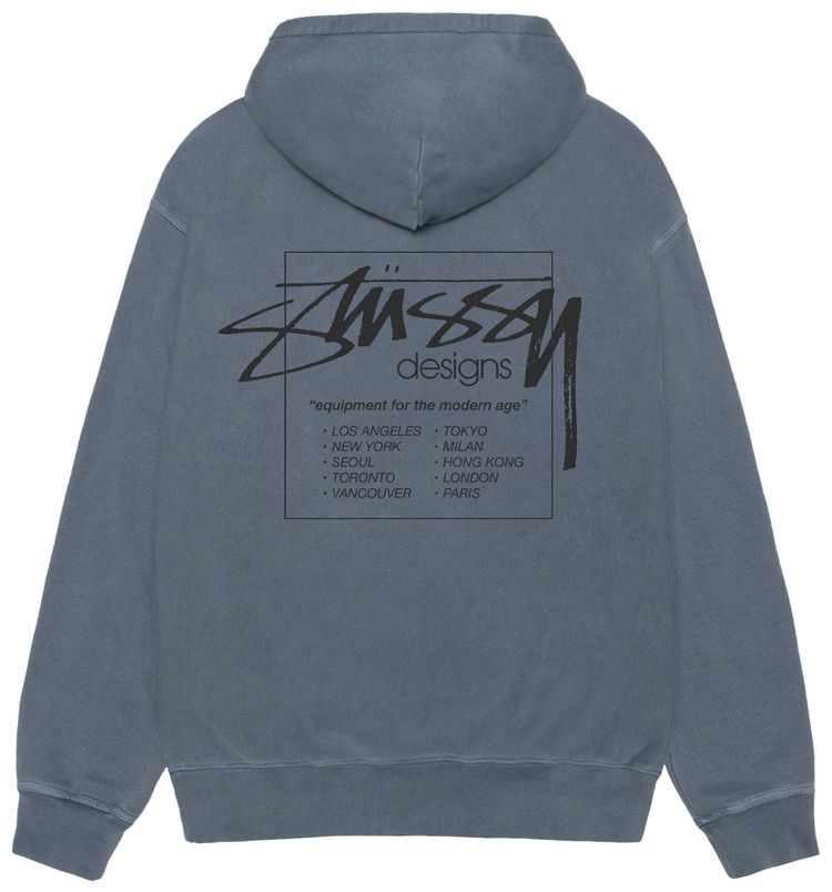 Stussy Modern Age Zip Hoodie Pigment Dyed Navy