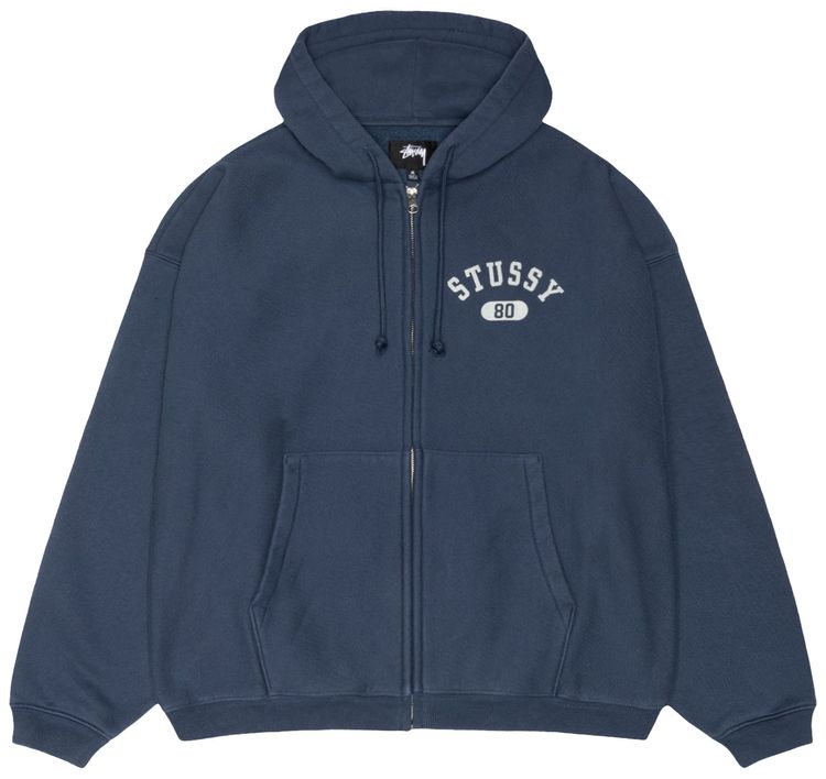 Stussy Varsity Zip Hoodie Navy