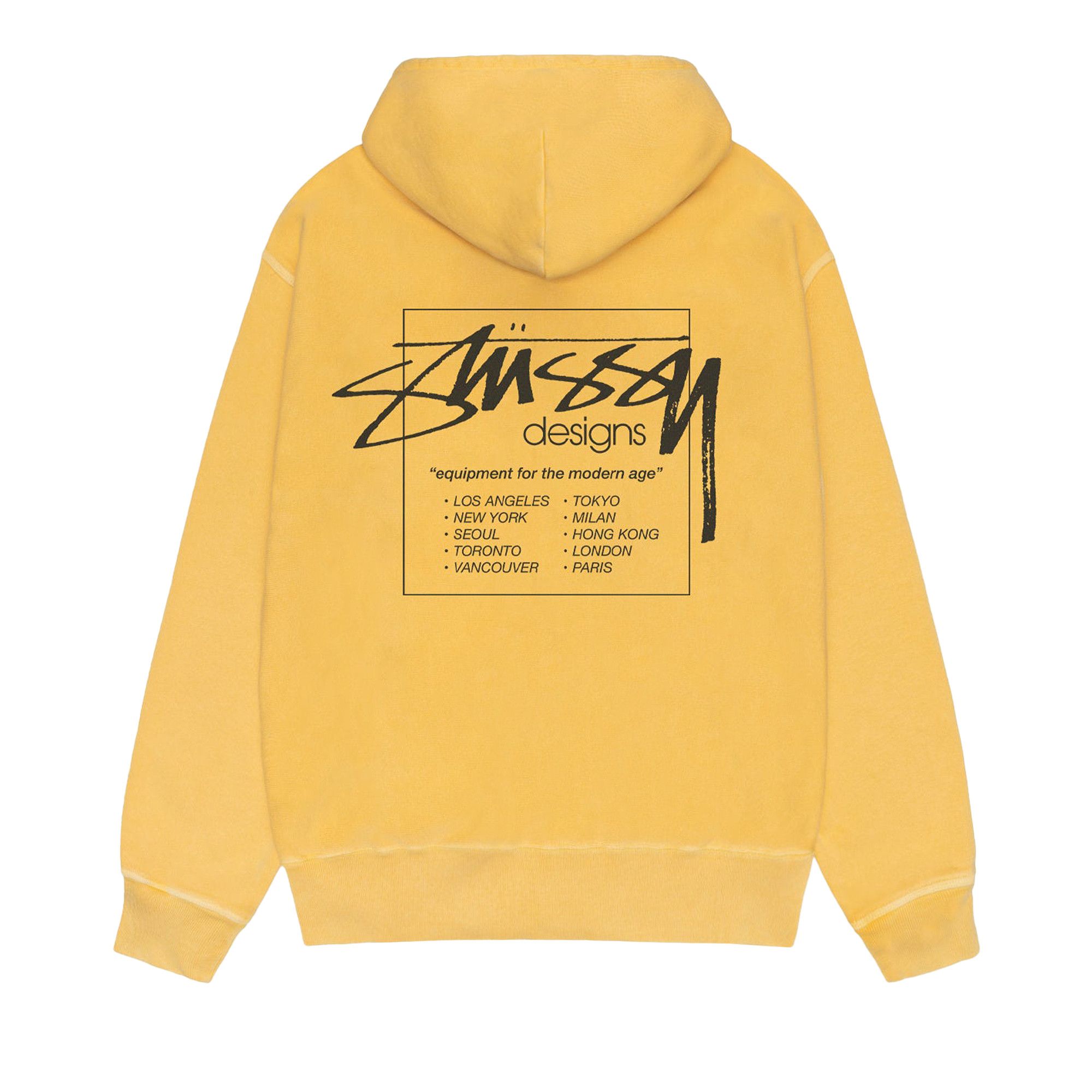 Buy Stussy Modern Age Hoodie Pigment Dyed 'Yellow' - 1925079 YELL