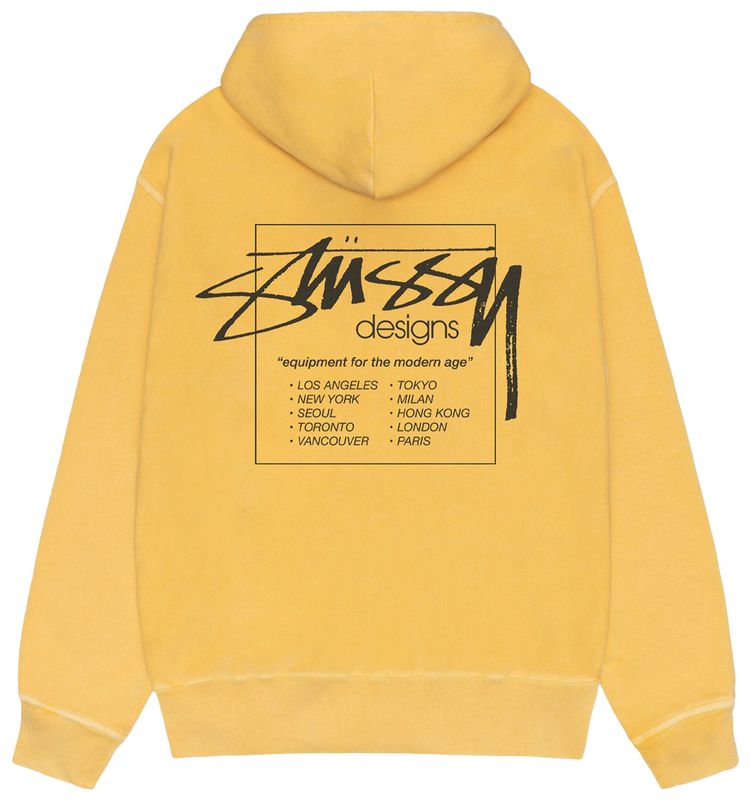 Stussy Modern Age Hoodie Pigment Dyed Yellow