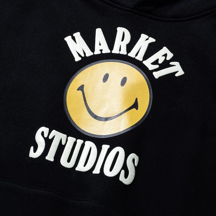 Market Smiley Lockup Hoodie Black