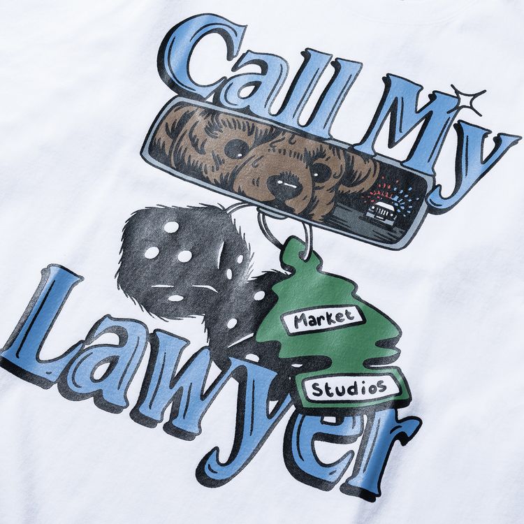Market Call My Lawyer Chase T Shirt White