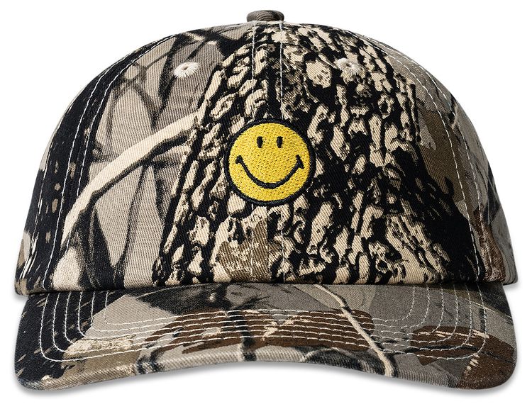 Market Smiley Badge 6 Panel Hat Tree Camo