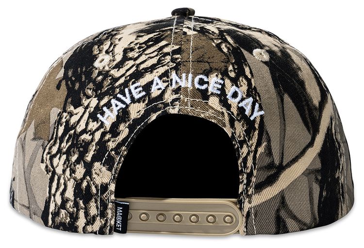 Market Smiley Badge 6 Panel Hat Tree Camo