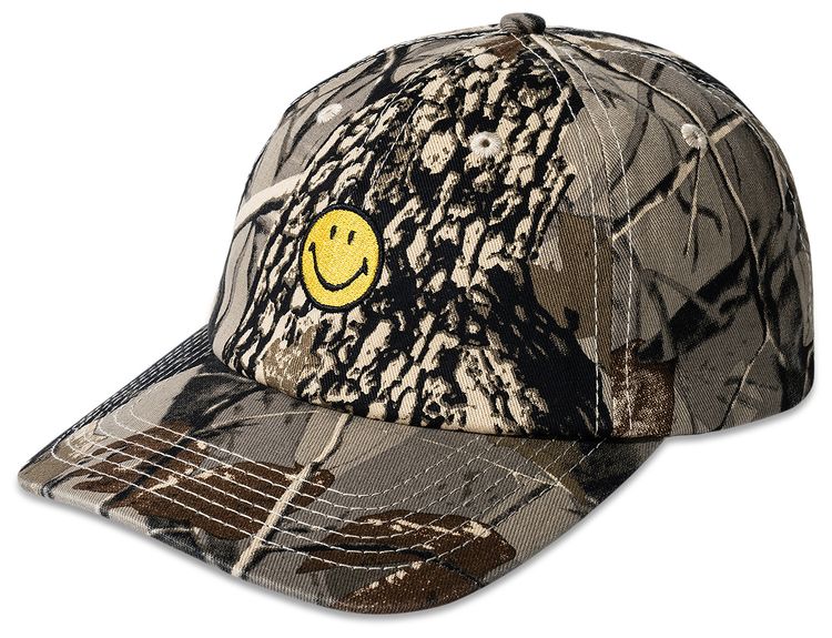 Market Smiley Badge 6 Panel Hat Tree Camo