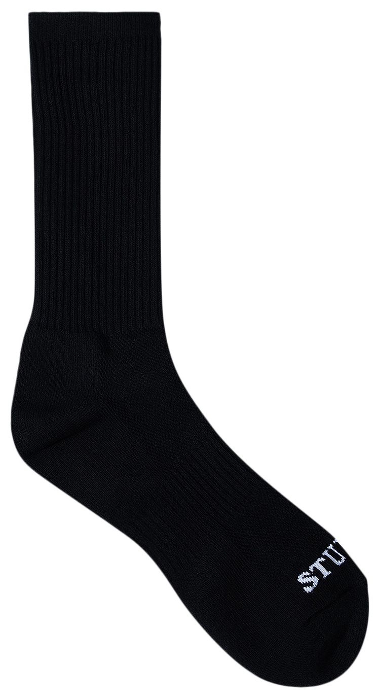 Market Smiley Badge Socks Black