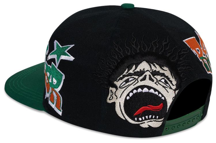 Hellstar Records Hat Snapback GreenBlack