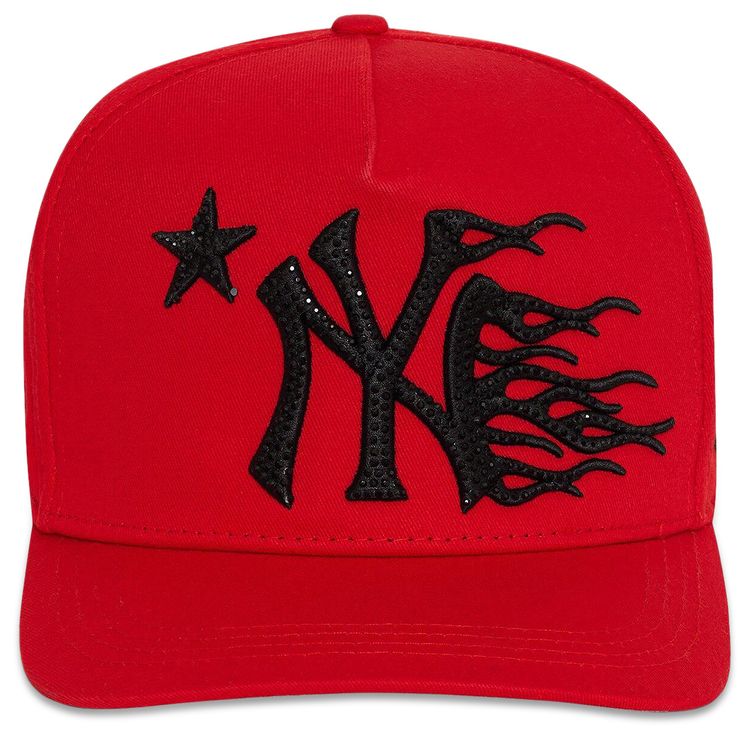 Hellstar Baseball Hat Fitted Custom Hellstar Airbrush Red