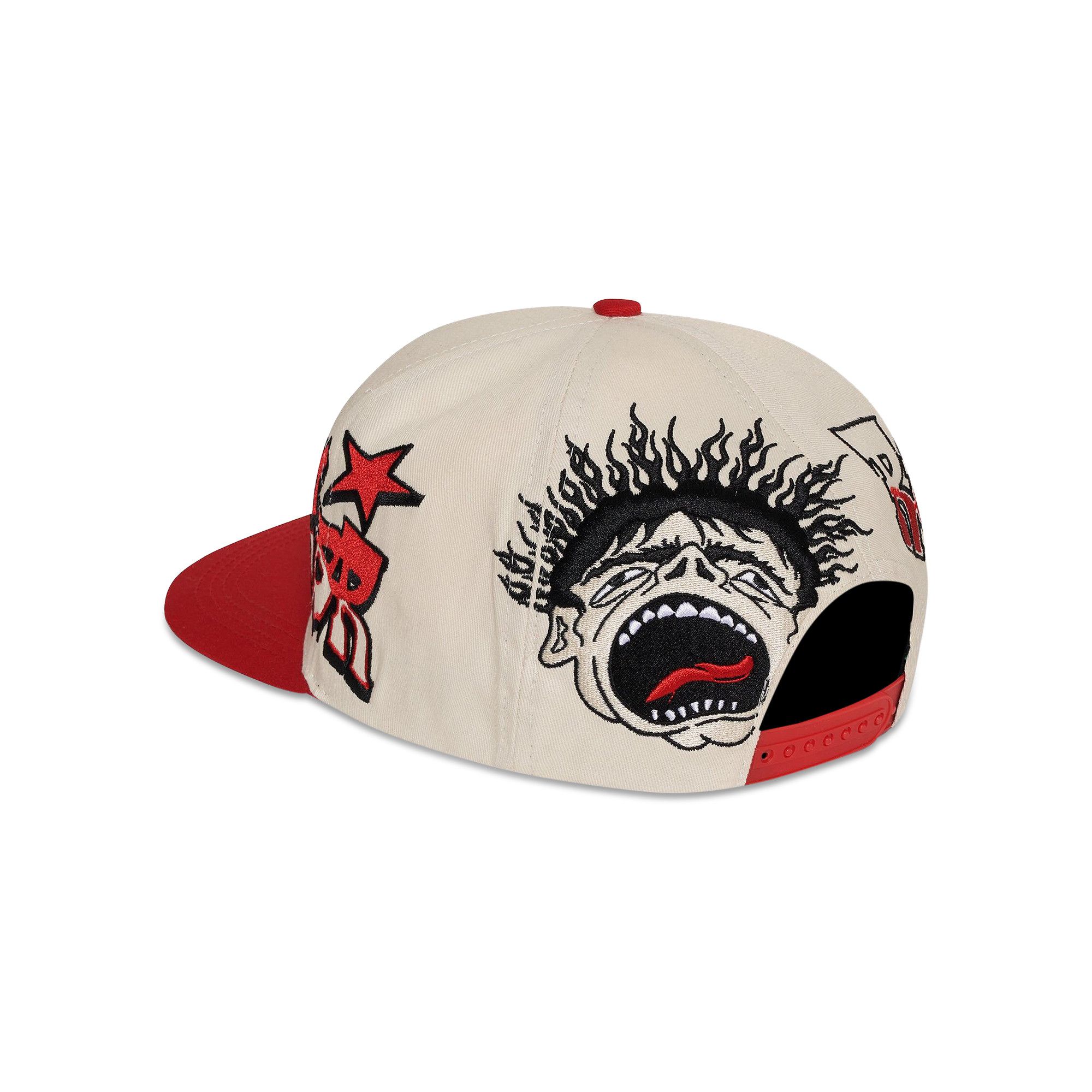Buy Hellstar Records Hat Snapback Custom Hellstar Airbrush 'Red