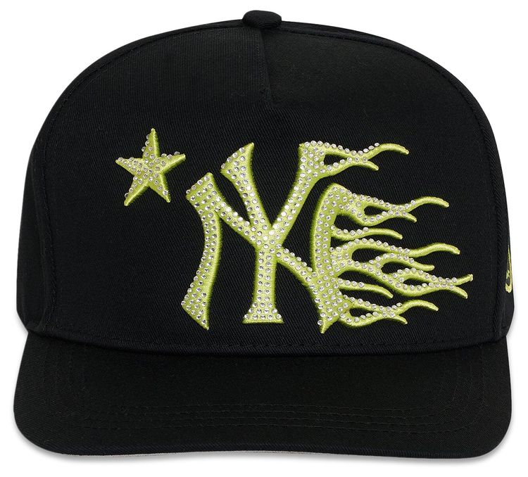 Hellstar Ny Snapback Hat Custom Airbrush NeonBlack