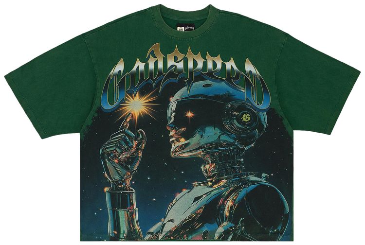 Godspeed Sputnik Moment T Shirt Hunter Green