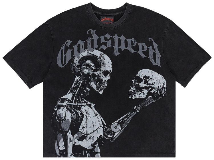 Godspeed Mankind Vs All T Shirt BlackGrey