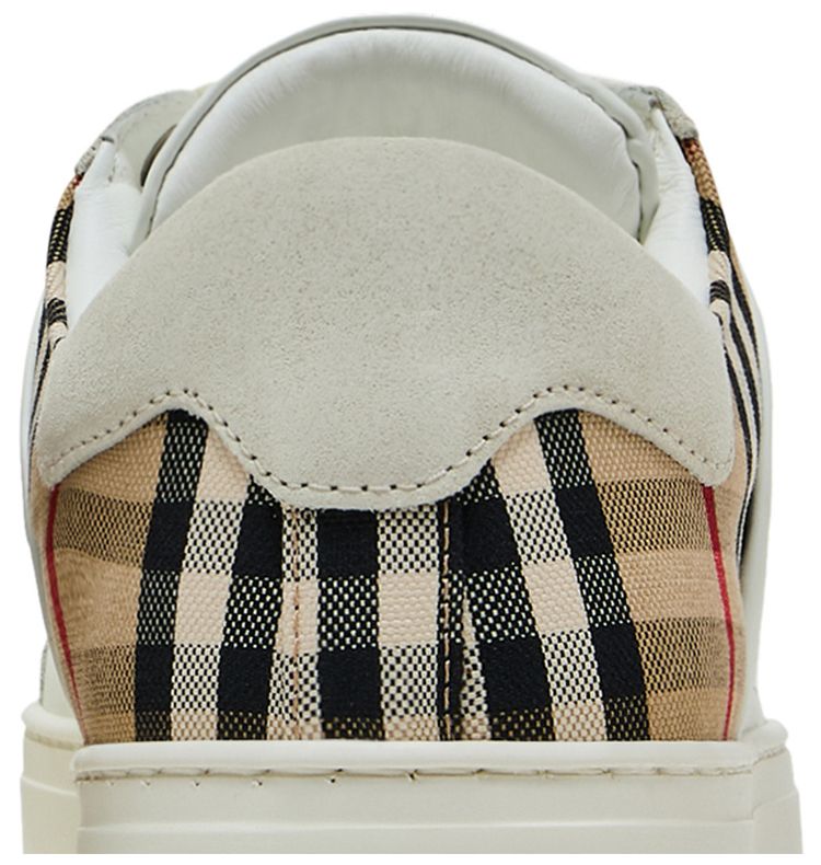 Burberry Check Panelled Sneakers Natural White Archive Beige