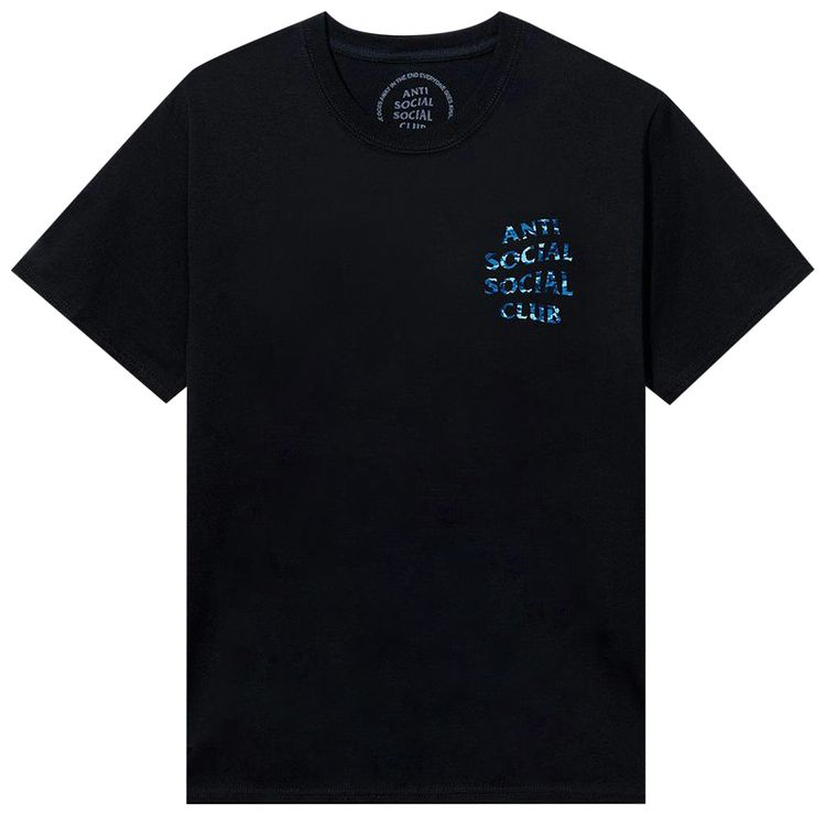 Anti Social Social Club Woody Blue Camo Tee Black