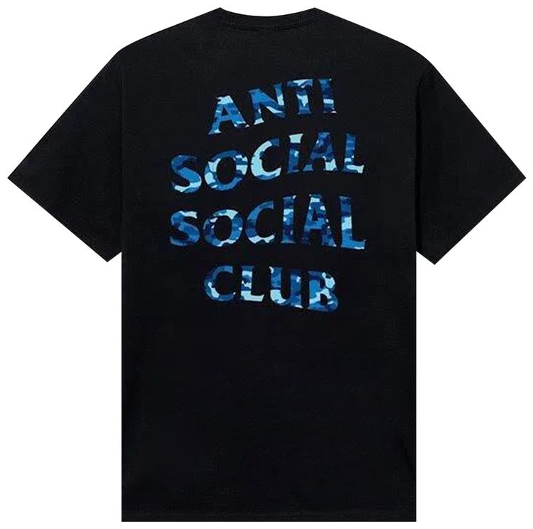 Anti Social Social Club Woody Blue Camo Tee Black