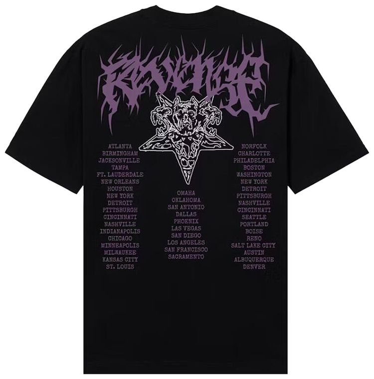 Revenge x City Morgue Metal Tour Tee Black
