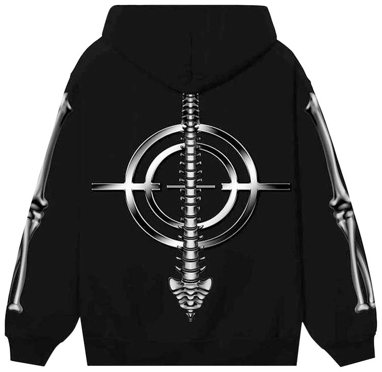 Revenge Chrome Skeleton Hoodie Black