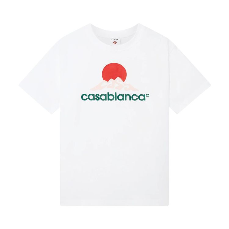 Casablanca Montagne Printed T Shirt White