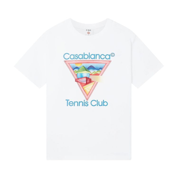 Casablanca Tennis Club Icon Printed T Shirt White