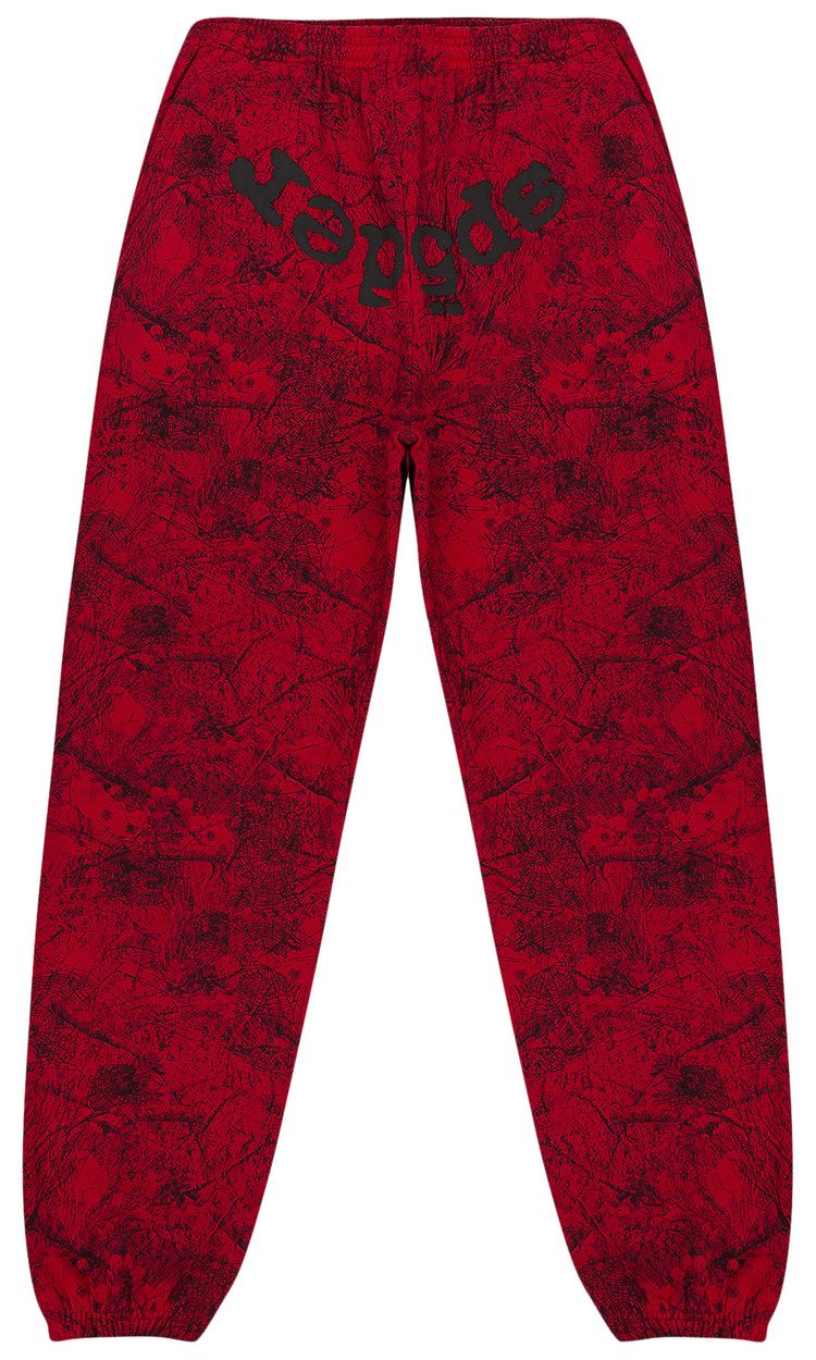 Sp5der OG Tree Camo Sweatpant Red