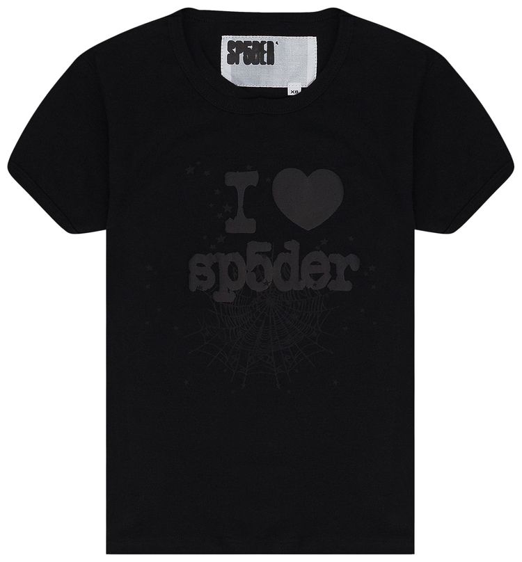 Sp5der Phantom Souvenir Baby Tee Black