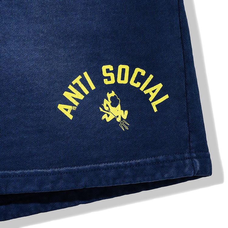Anti Social Social Club Devils Playground Shorts Vintage Wash Navy