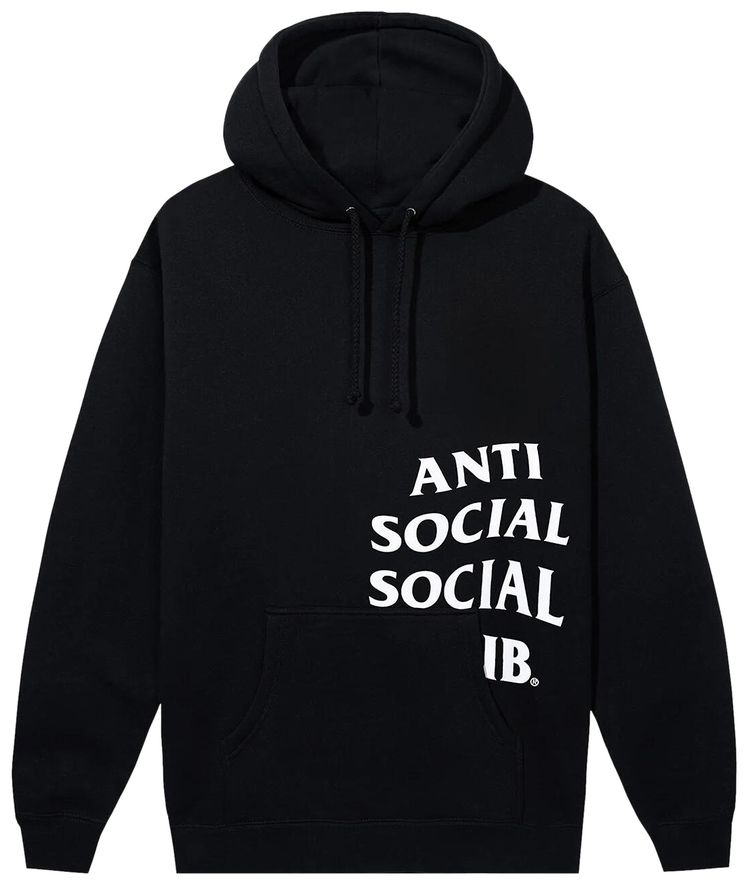 Anti Social Social Club Cut Off Logo Hoodie Black