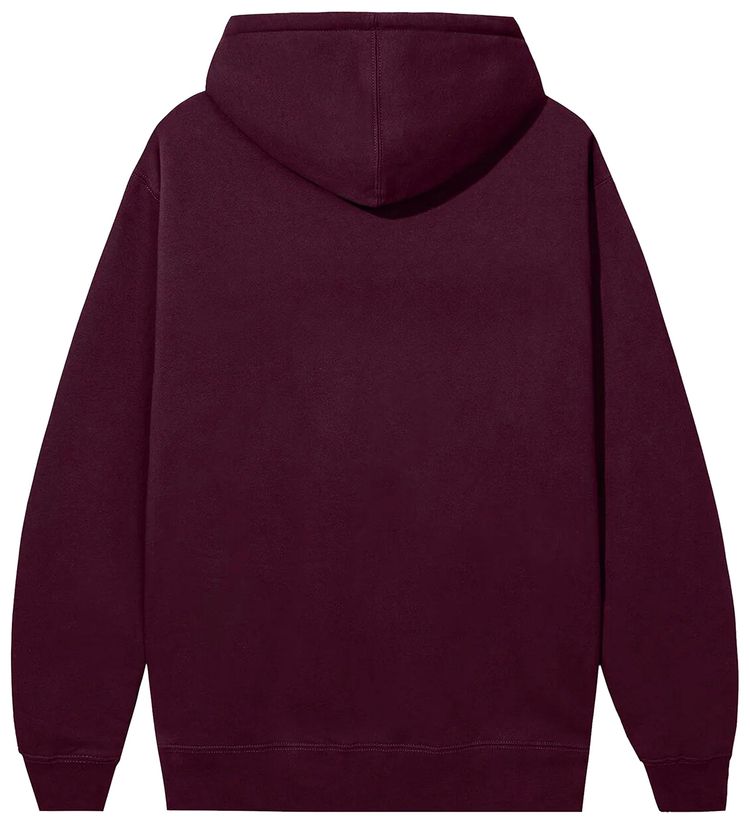 Anti Social Social Club Cut Off Logo Hoodie Maroon