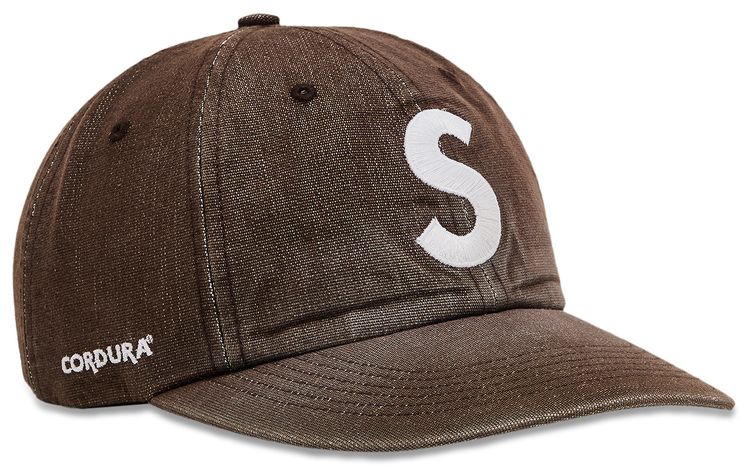Supreme Cordura Denim S Logo 6 Panel Brown