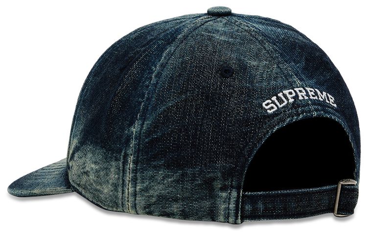 Supreme Cordura Denim S Logo 6 Panel Bleached Indigo