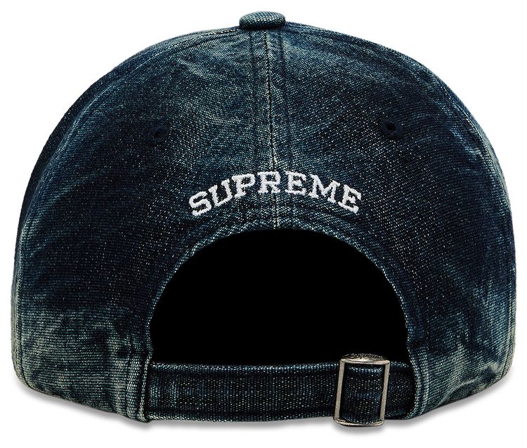 Supreme Cordura Denim S Logo 6 Panel Bleached Indigo