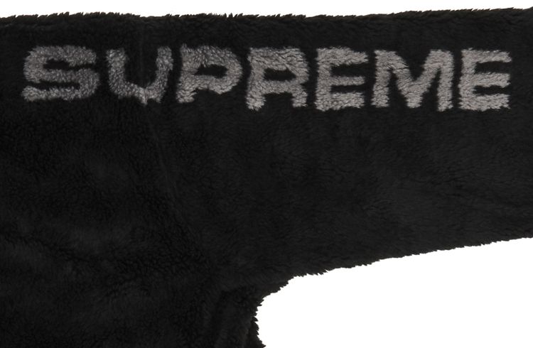 Supreme Shoulder Logo Fleece Jacket Black